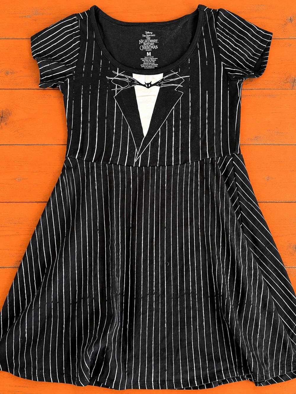 NWT Disney Nightmare Before Christmas Jack Skellington Dress Girls M + Tights